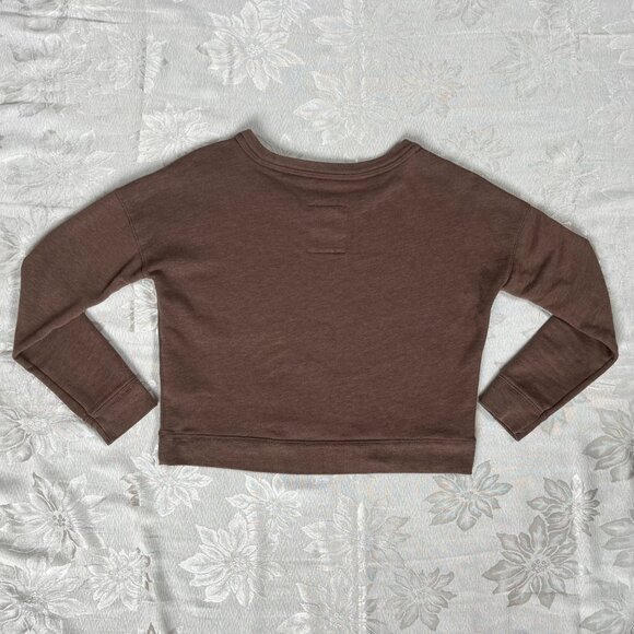 Aeropostale Cotton Blend Wide Neck Long Sleeve Sweater Sequin Tree Print XS - Picture 5 of 14